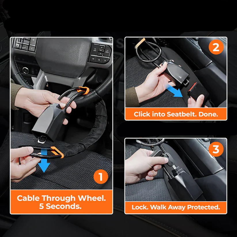 Step-by-step guide on how to use AutoGuardz vehicle security system inside a car.